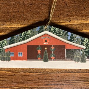 Sugar Pines Farm Barn Ornament