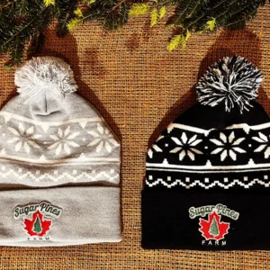 Snowflake beanie (gray and navy blue)